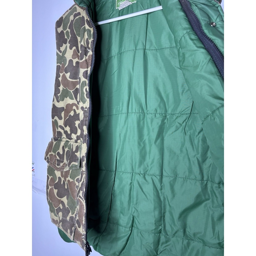Vintage Twin Peaks Puffer Duck Camo Vest Men's M Outdoor USA Made - Picture 9 of 9